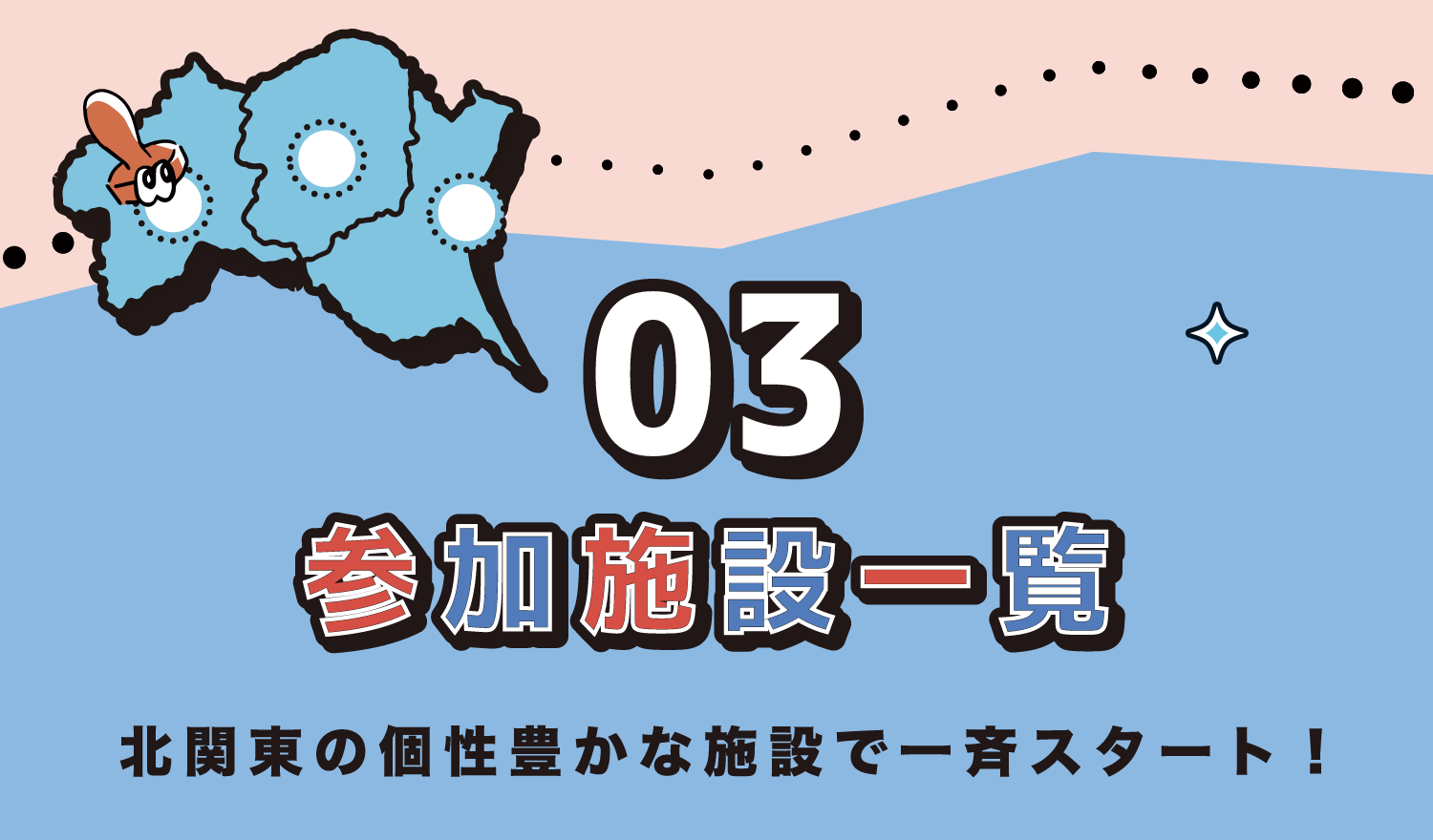 03 参加施設一覧 北関東の個性豊かな施設で一斉スタート！